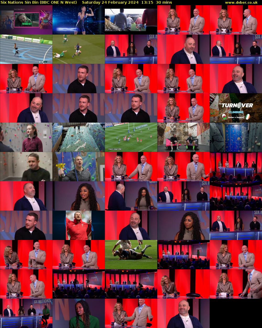 Six Nations Sin Bin (BBC ONE N West) Saturday 24 February 2024 13:15 - 13:45
