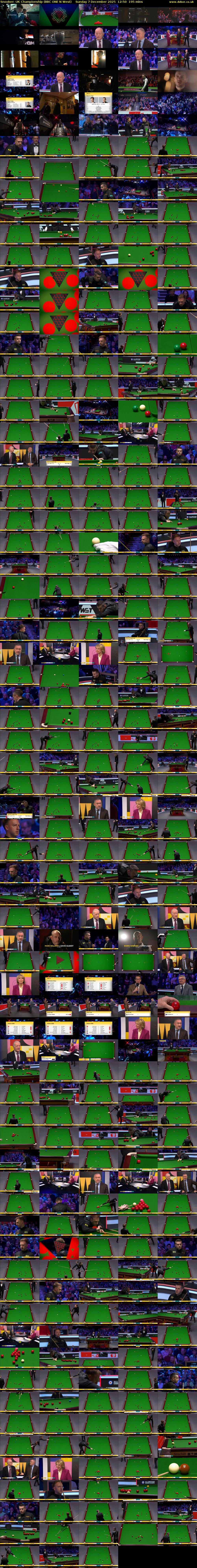 Snooker: UK Championship (BBC ONE N West) Sunday 7 December 2025 12:50 - 16:05