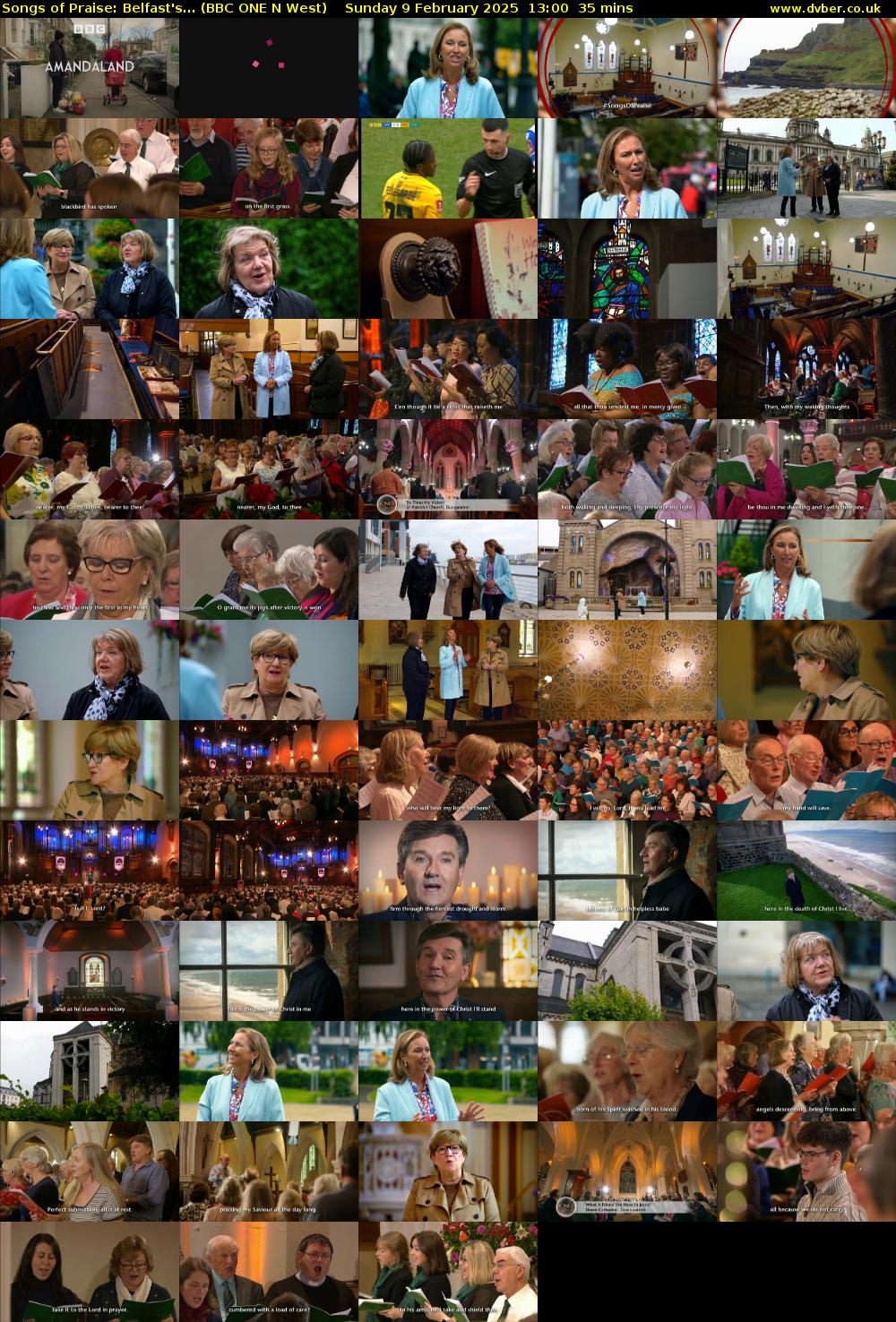 Songs of Praise: Belfast's... (BBC ONE N West) Sunday 9 February 2025 13:00 - 13:35