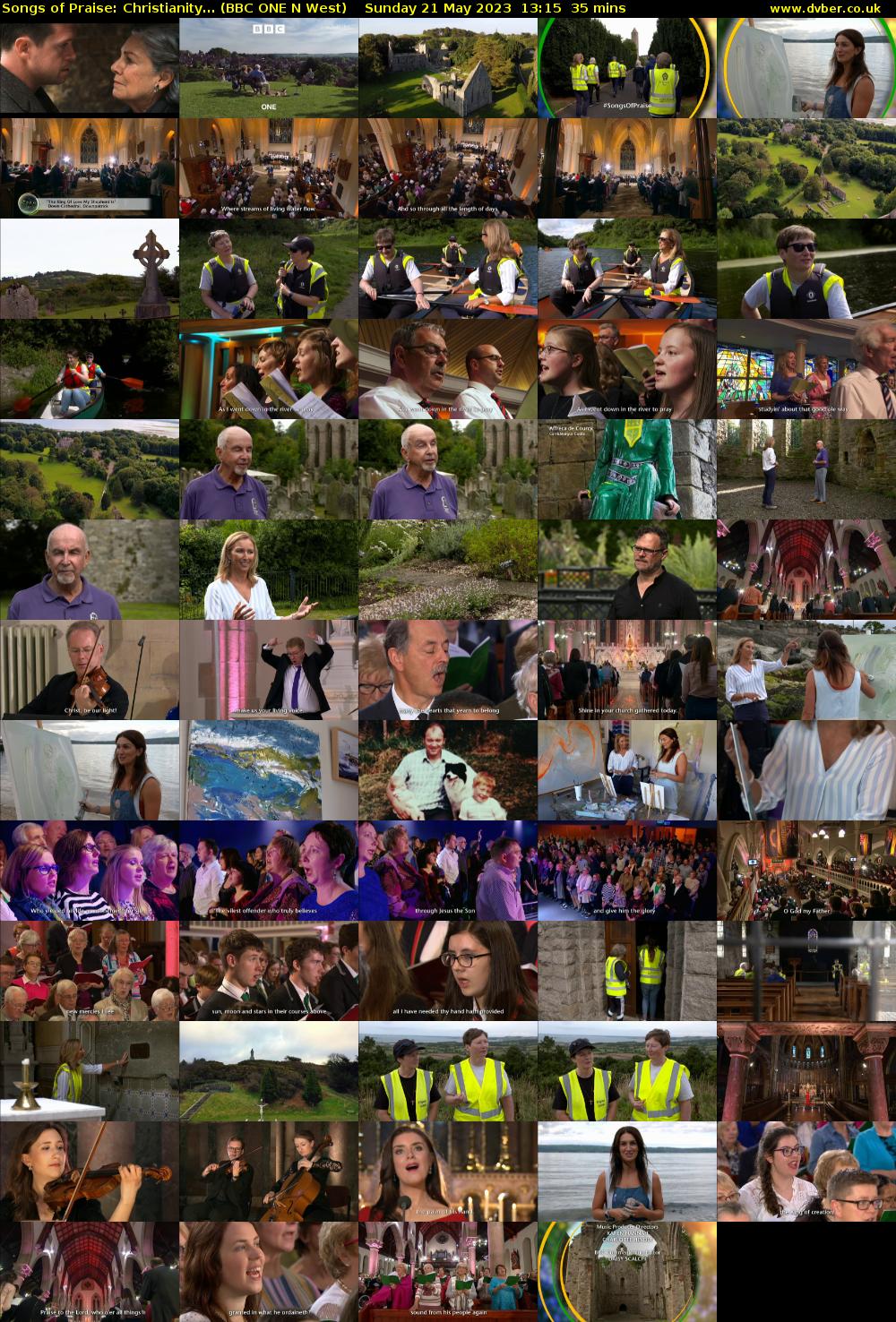 Songs of Praise: Christianity... (BBC ONE N West) Sunday 21 May 2023 13:15 - 13:50