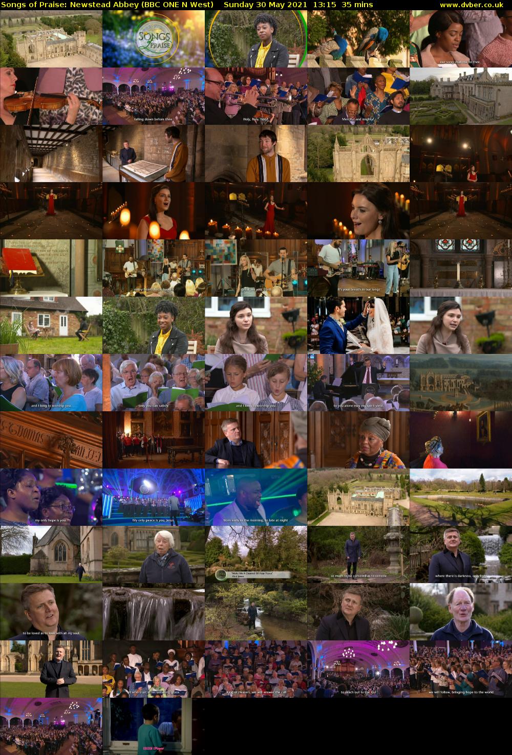 Songs of Praise: Newstead Abbey (BBC ONE N West) Sunday 30 May 2021 13:15 - 13:50