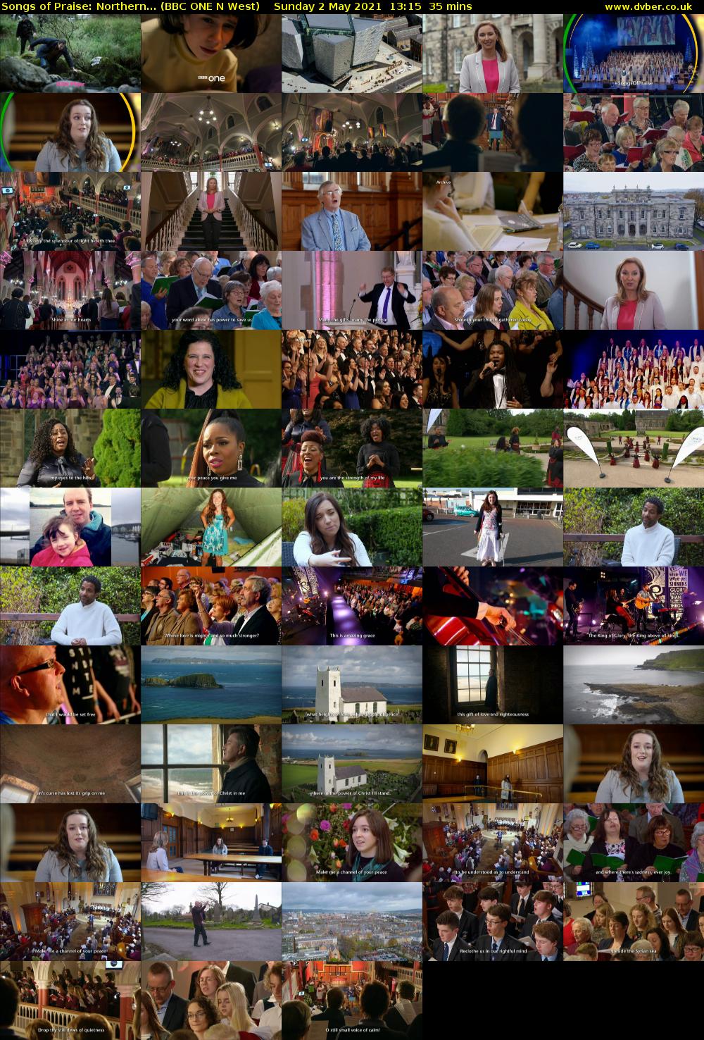Songs of Praise: Northern... (BBC ONE N West) Sunday 2 May 2021 13:15 - 13:50