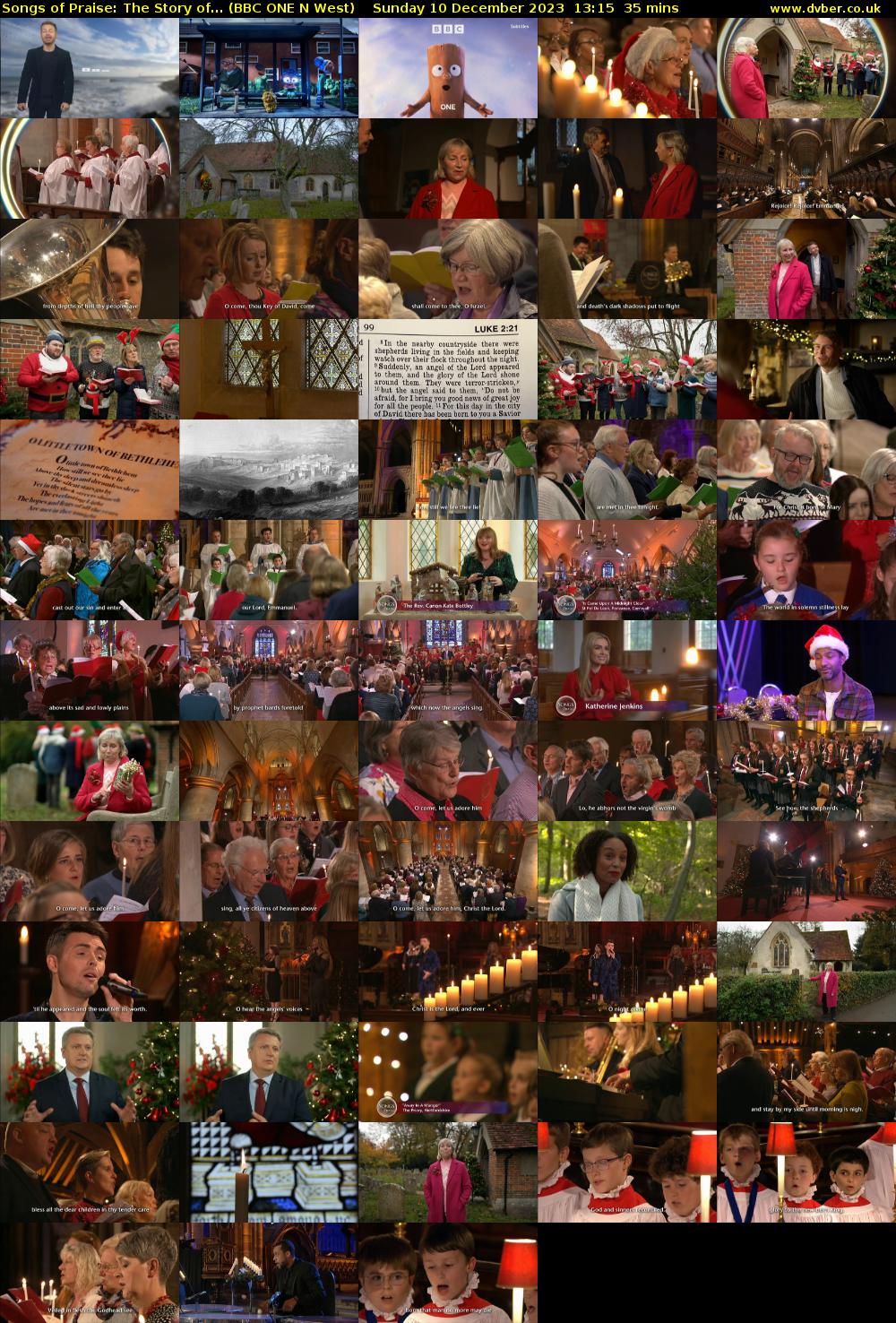 Songs of Praise: The Story of... (BBC ONE N West) Sunday 10 December 2023 13:15 - 13:50