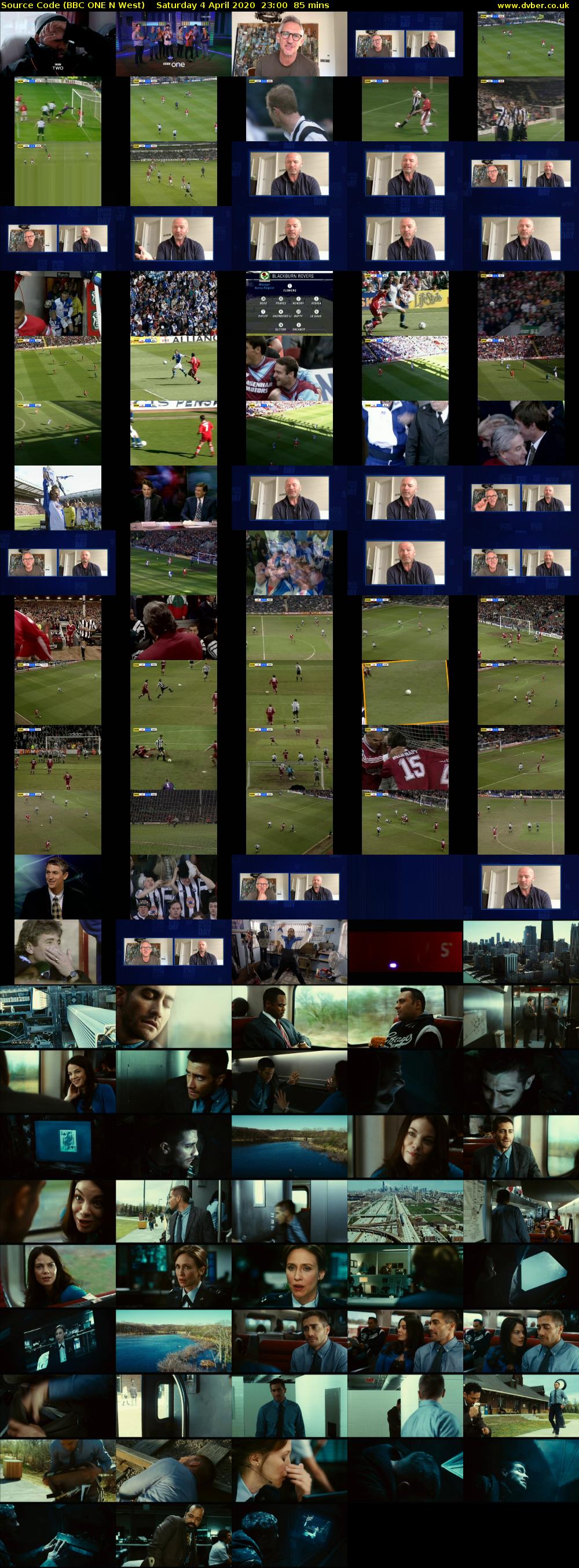 Source Code (BBC ONE N West) Saturday 4 April 2020 23:00 - 00:25