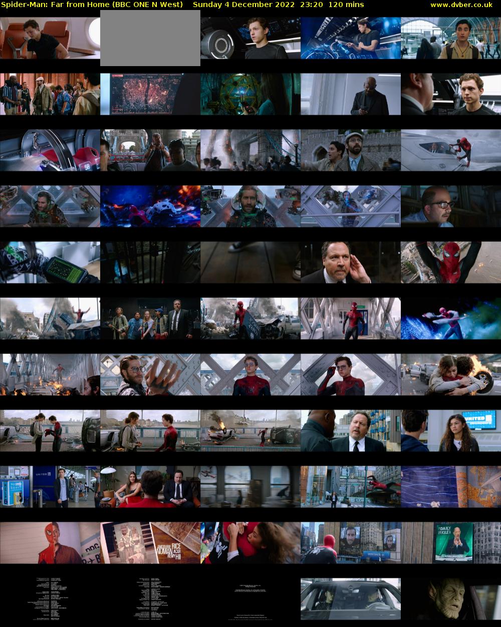 Spider-Man: Far from Home (BBC ONE N West) Sunday 4 December 2022 23:20 - 01:20