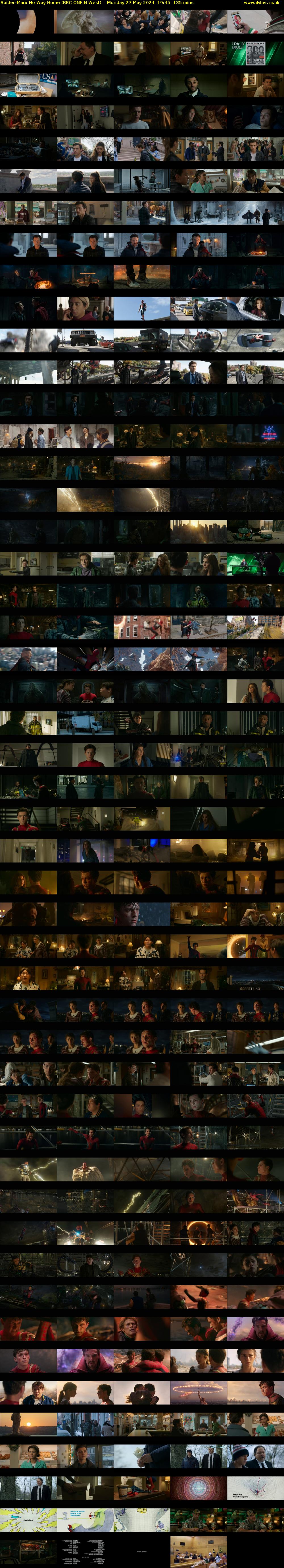 Spider-Man: No Way Home (BBC ONE N West) Monday 27 May 2024 19:45 - 22:00