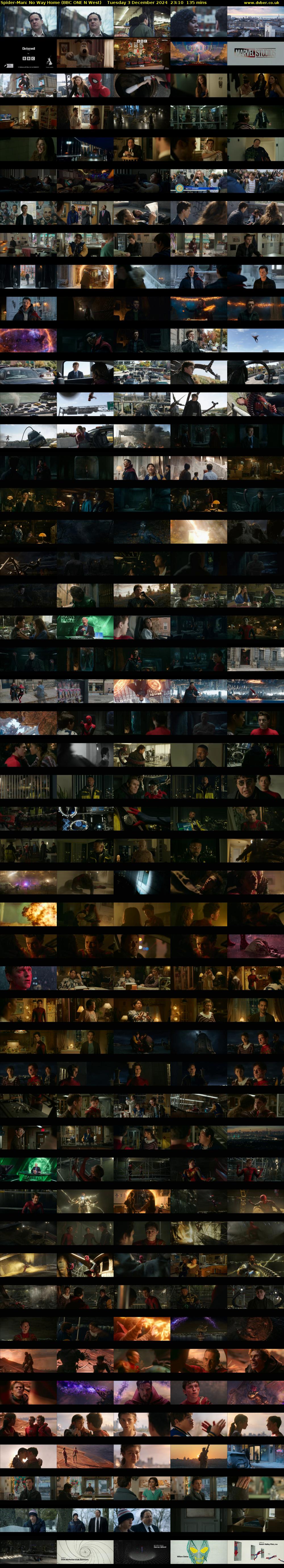 Spider-Man: No Way Home (BBC ONE N West) Tuesday 3 December 2024 23:10 - 01:25