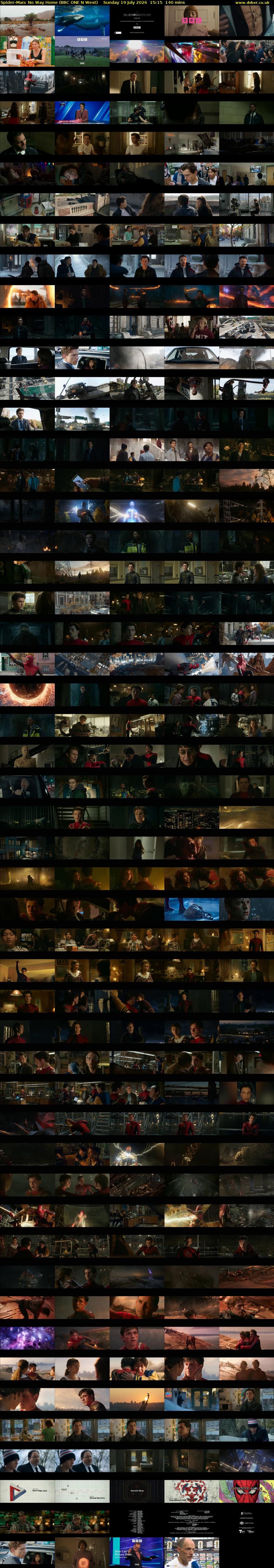 Spider-Man: No Way Home (BBC ONE N West) Sunday 19 July 2026 15:15 - 17:35