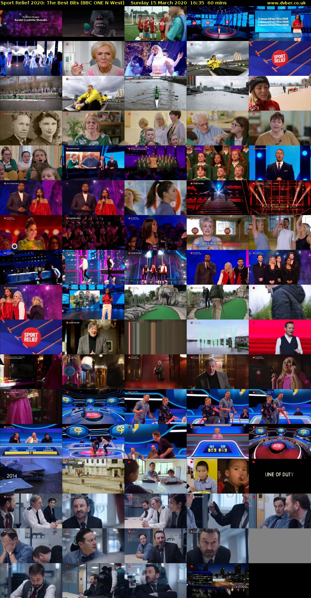Sport Relief 2020: The Best Bits (BBC ONE N West) Sunday 15 March 2020 16:35 - 17:35