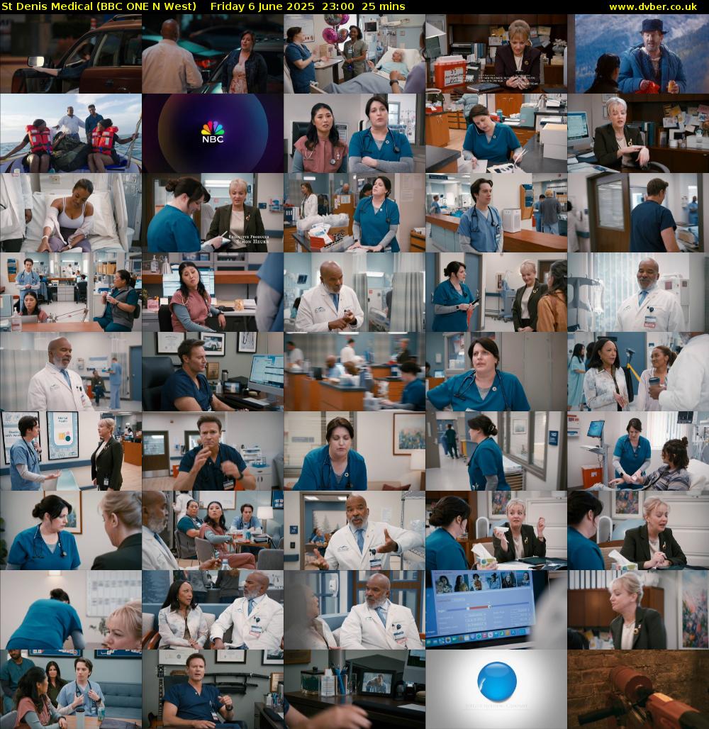 St Denis Medical (BBC ONE N West) Friday 6 June 2025 23:00 - 23:25