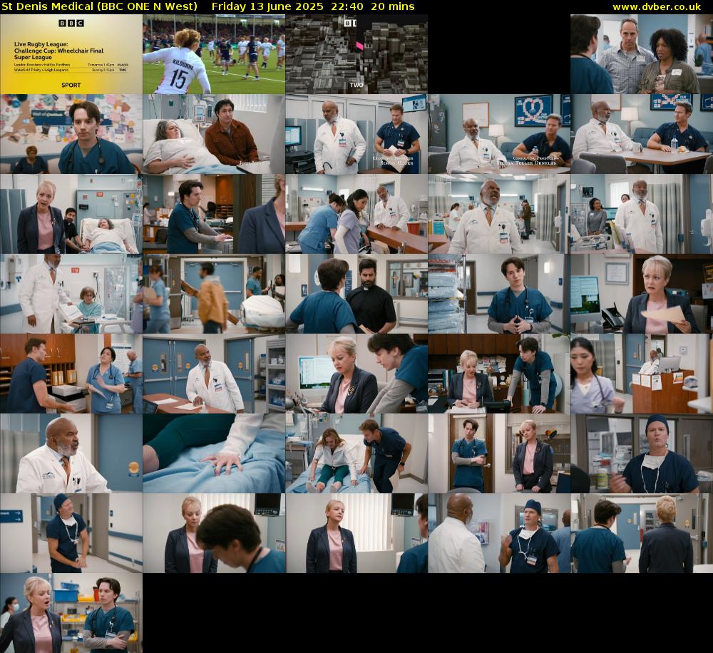 St Denis Medical (BBC ONE N West) Friday 13 June 2025 22:40 - 23:00