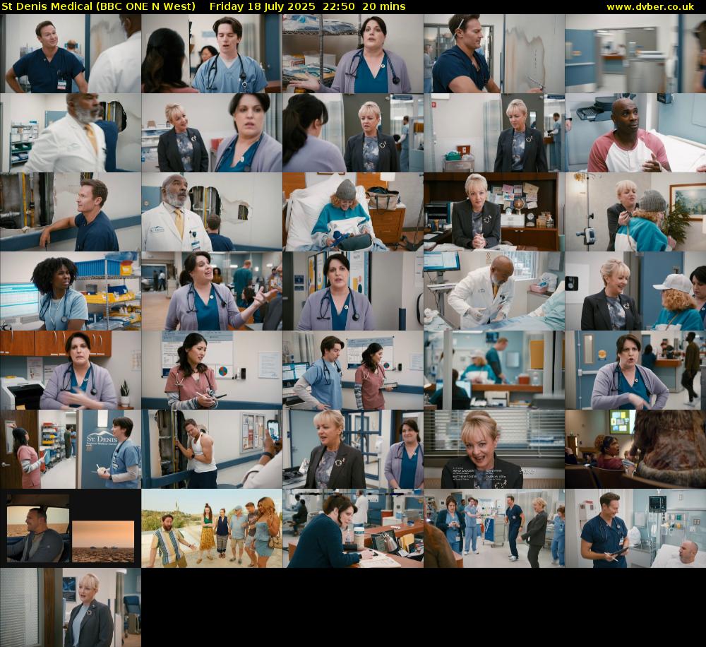 St Denis Medical (BBC ONE N West) Friday 18 July 2025 22:50 - 23:10