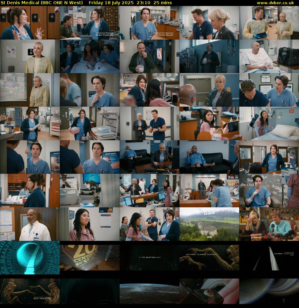 St Denis Medical (BBC ONE N West) Friday 18 July 2025 23:10 - 23:35