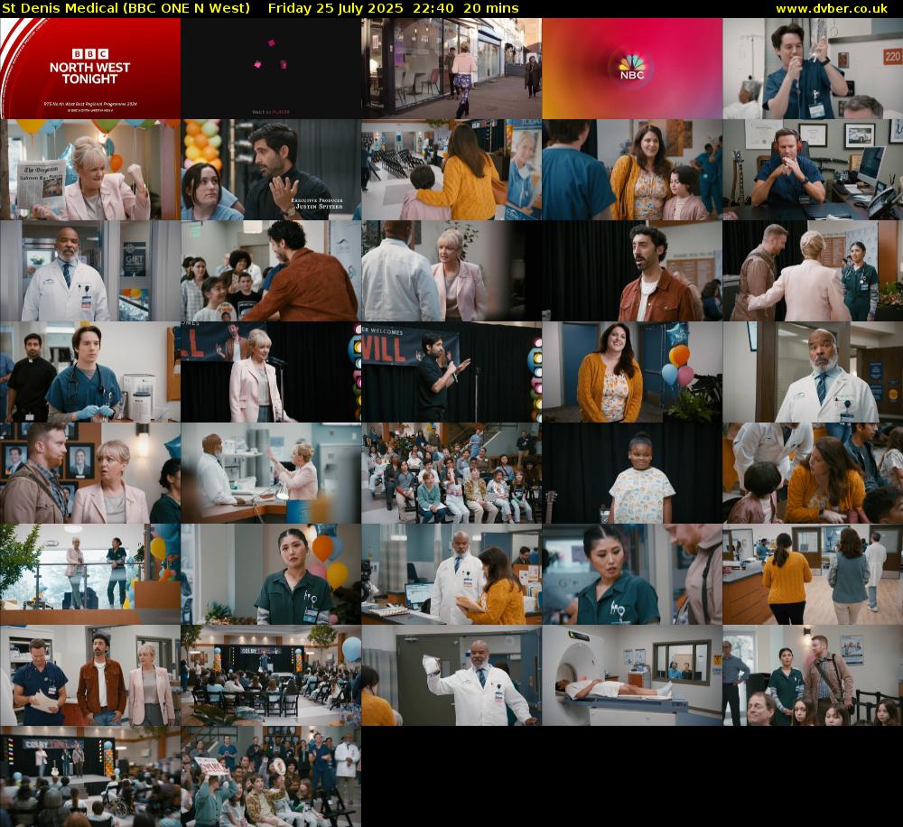 St Denis Medical (BBC ONE N West) Friday 25 July 2025 22:40 - 23:00