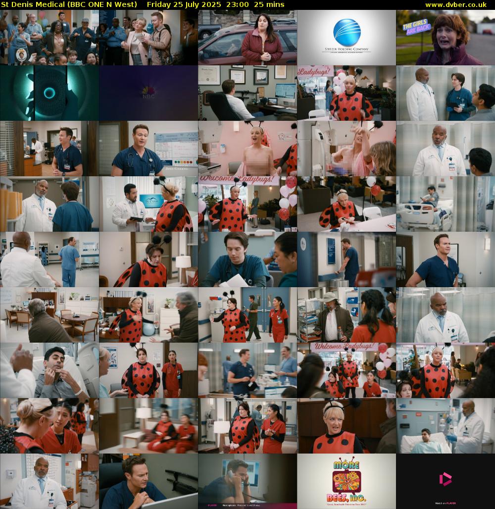 St Denis Medical (BBC ONE N West) Friday 25 July 2025 23:00 - 23:25