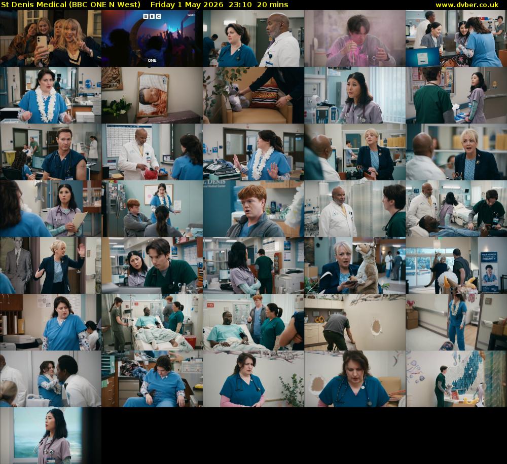 St Denis Medical (BBC ONE N West) Friday 1 May 2026 23:10 - 23:30