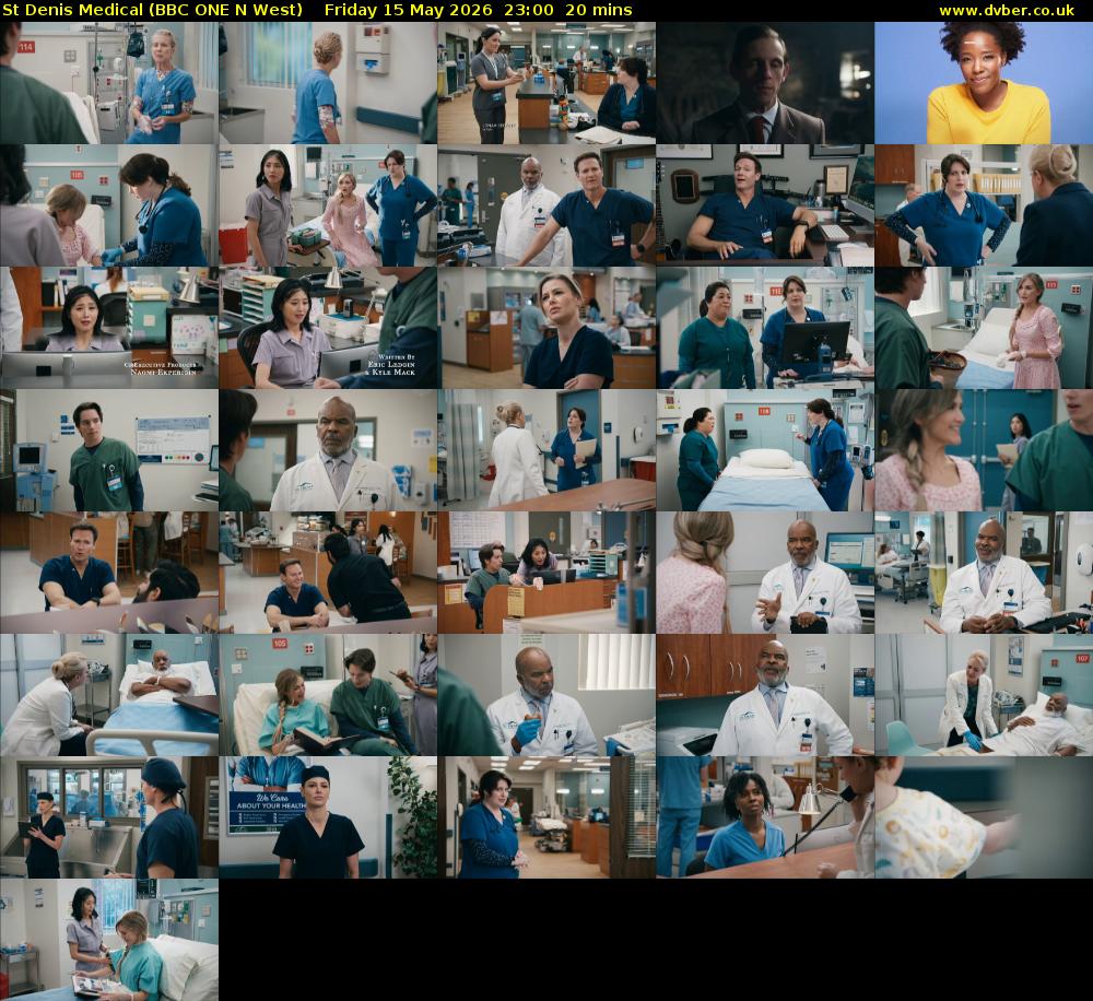 St Denis Medical (BBC ONE N West) Friday 15 May 2026 23:00 - 23:20