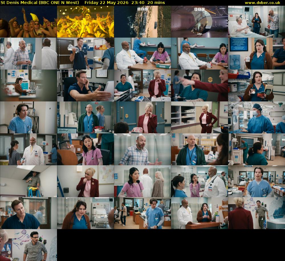 St Denis Medical (BBC ONE N West) Friday 22 May 2026 23:40 - 00:00