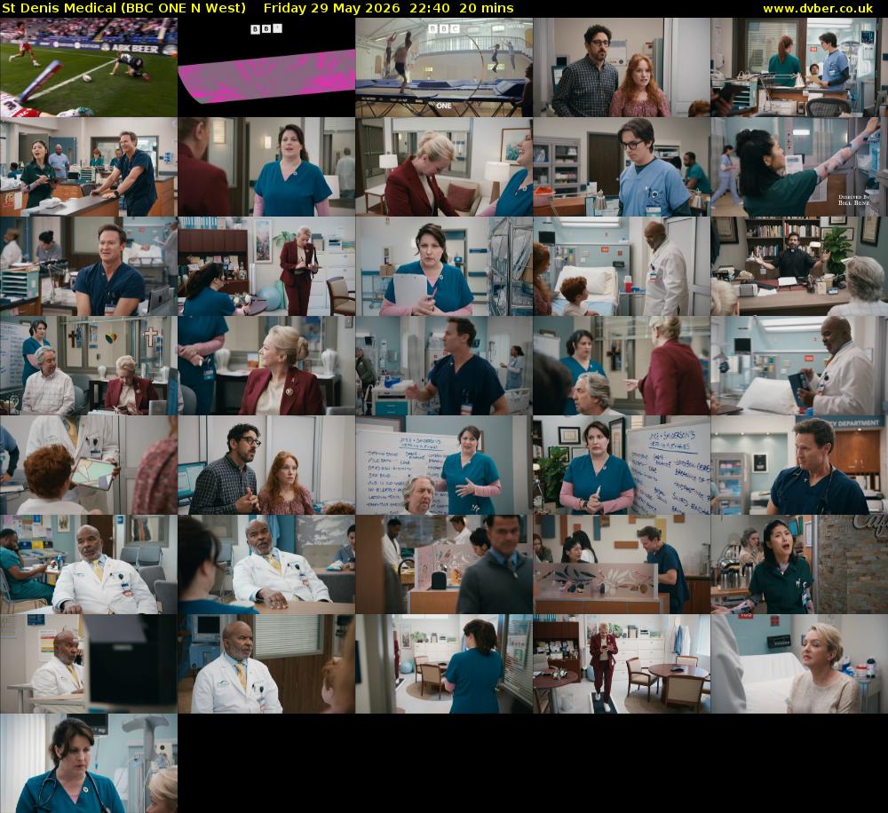 St Denis Medical (BBC ONE N West) Friday 29 May 2026 22:40 - 23:00