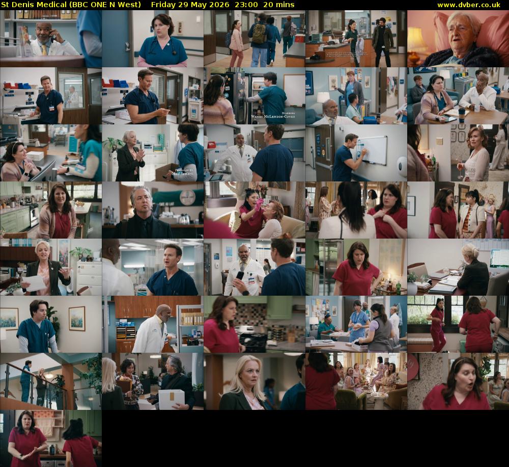 St Denis Medical (BBC ONE N West) Friday 29 May 2026 23:00 - 23:20