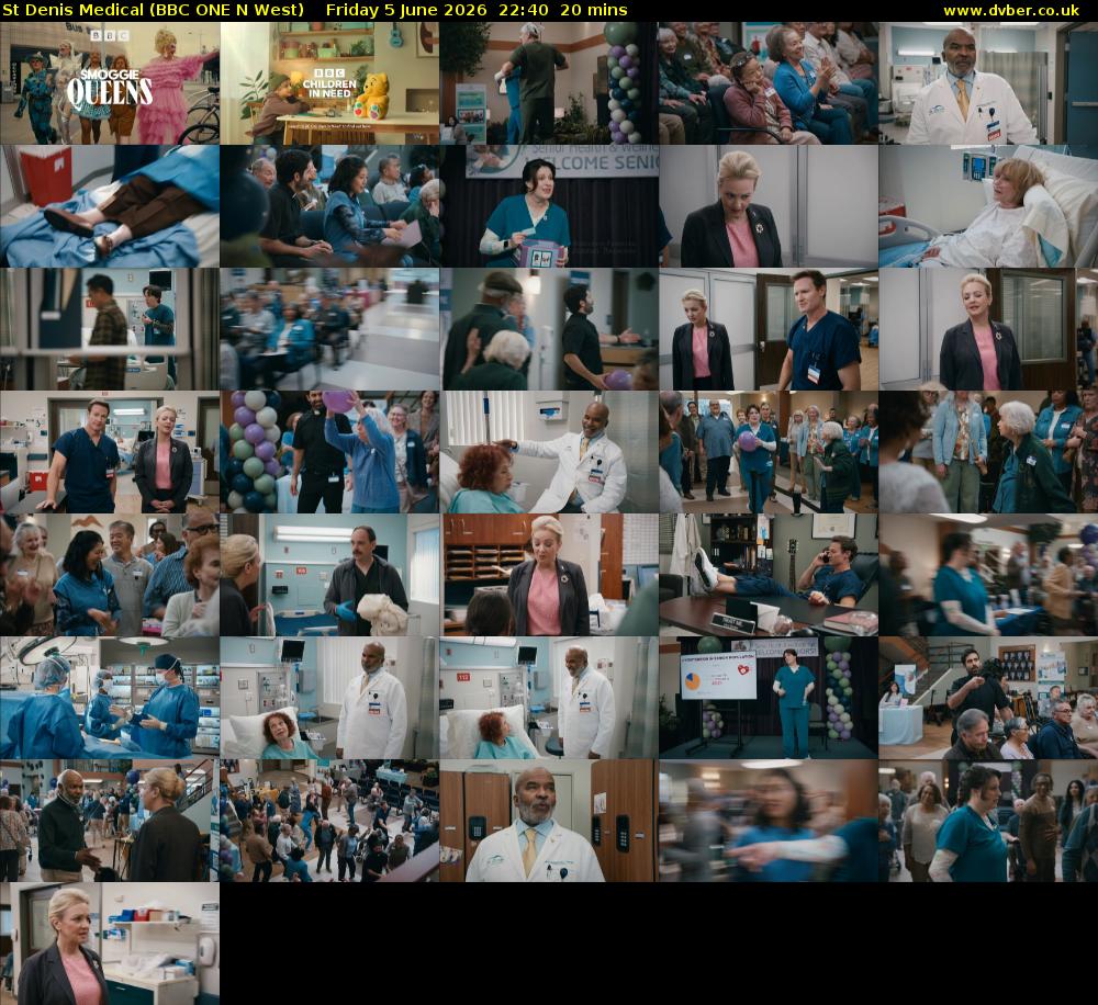 St Denis Medical (BBC ONE N West) Friday 5 June 2026 22:40 - 23:00