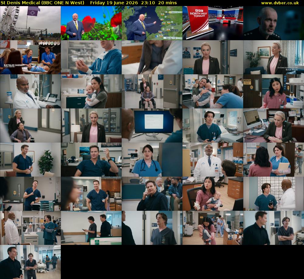St Denis Medical (BBC ONE N West) Friday 19 June 2026 23:10 - 23:30