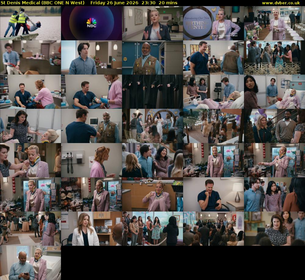 St Denis Medical (BBC ONE N West) Friday 26 June 2026 23:30 - 23:50