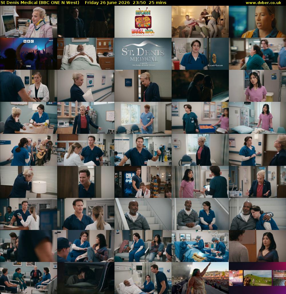 St Denis Medical (BBC ONE N West) Friday 26 June 2026 23:50 - 00:15