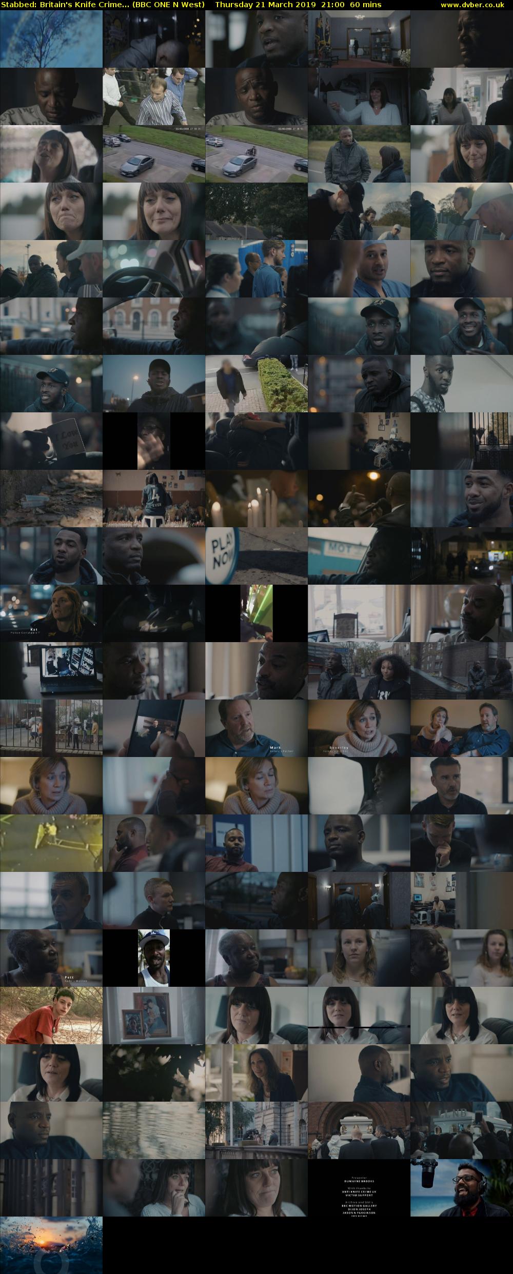 Stabbed: Britain's Knife Crime... (BBC ONE N West) Thursday 21 March 2019 21:00 - 22:00