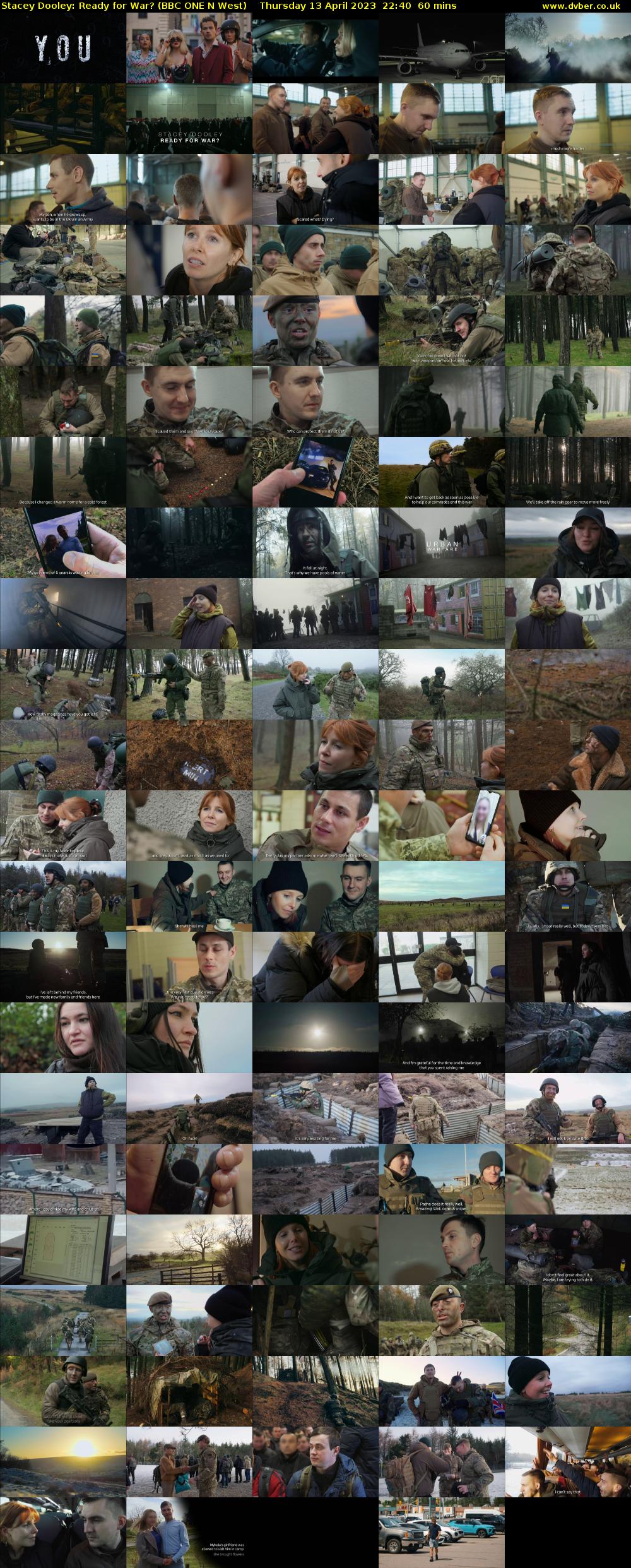 Stacey Dooley: Ready for War? (BBC ONE N West) Thursday 13 April 2023 22:40 - 23:40