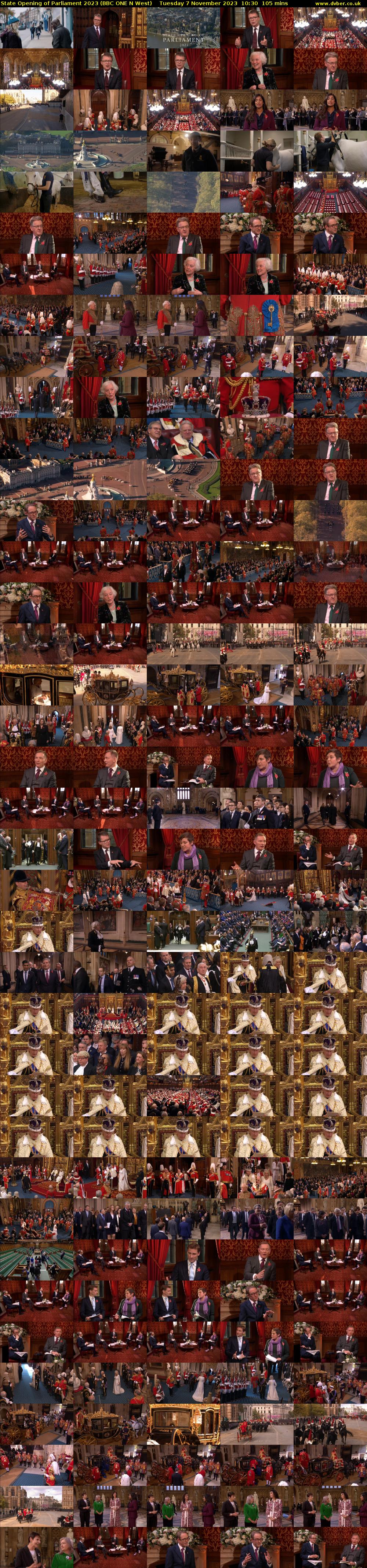 State Opening of Parliament 2023 (BBC ONE N West) Tuesday 7 November 2023 10:30 - 12:15