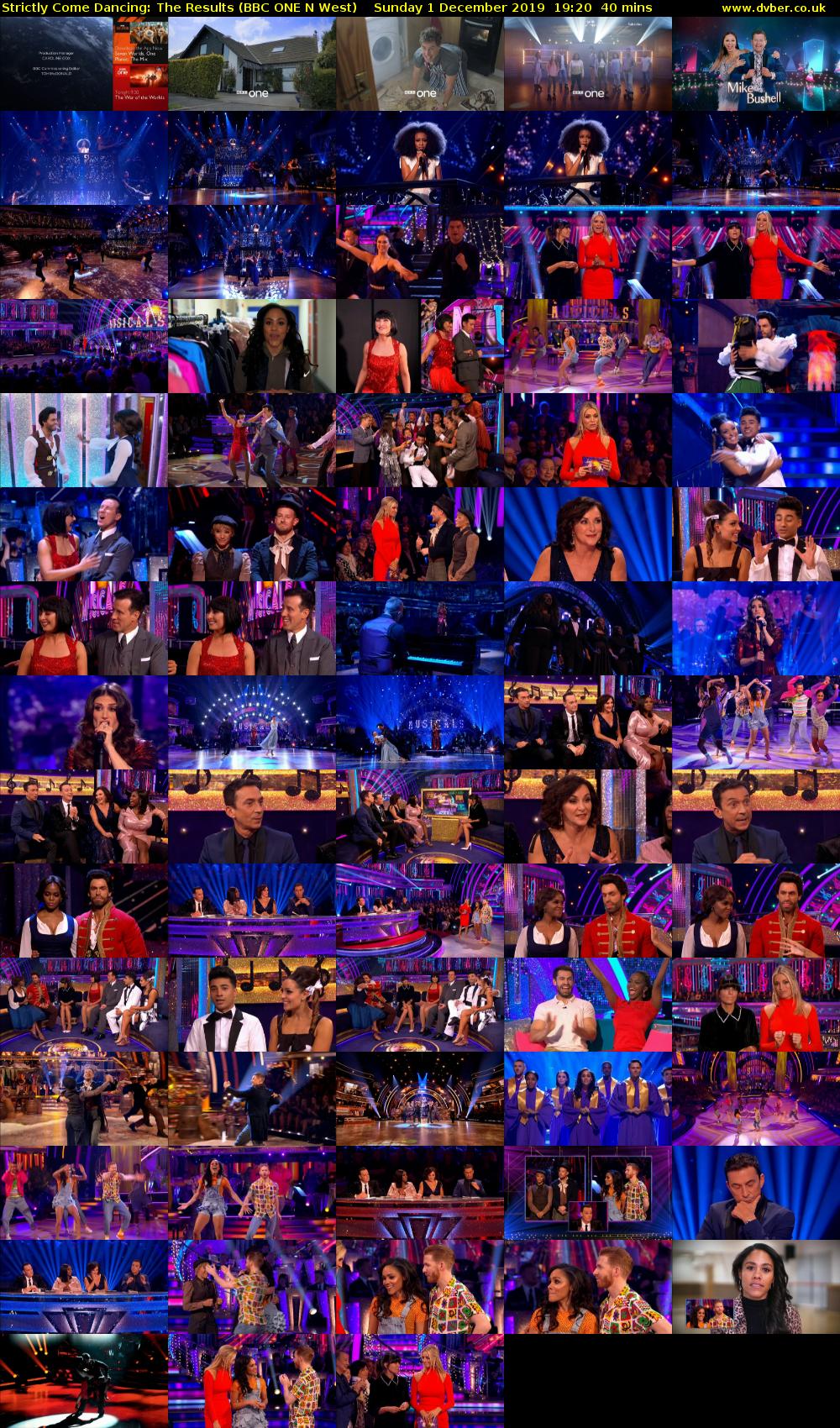 Strictly Come Dancing: The Results (BBC ONE N West) Sunday 1 December 2019 19:20 - 20:00