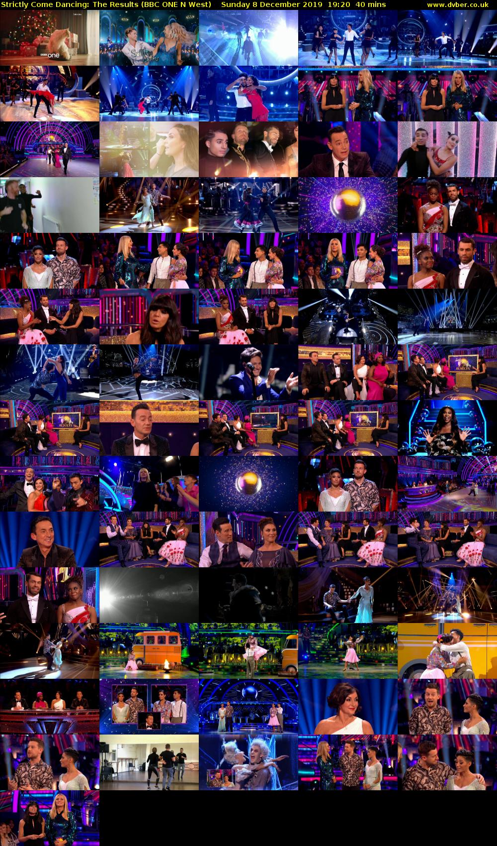 Strictly Come Dancing: The Results (BBC ONE N West) Sunday 8 December 2019 19:20 - 20:00