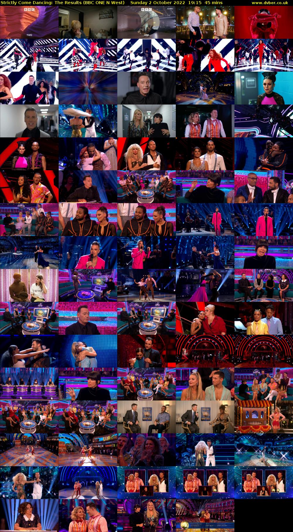 Strictly Come Dancing: The Results (BBC ONE N West) Sunday 2 October 2022 19:15 - 20:00