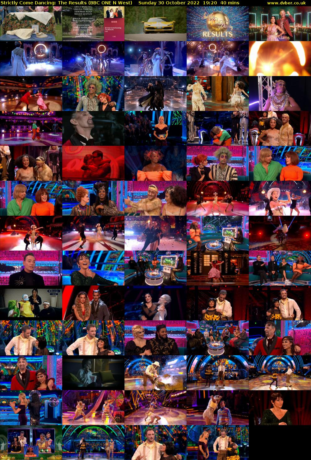 Strictly Come Dancing: The Results (BBC ONE N West) Sunday 30 October 2022 19:20 - 20:00
