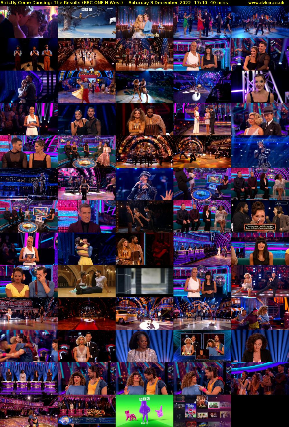 Strictly Come Dancing: The Results (BBC ONE N West) Saturday 3 December 2022 17:40 - 18:20