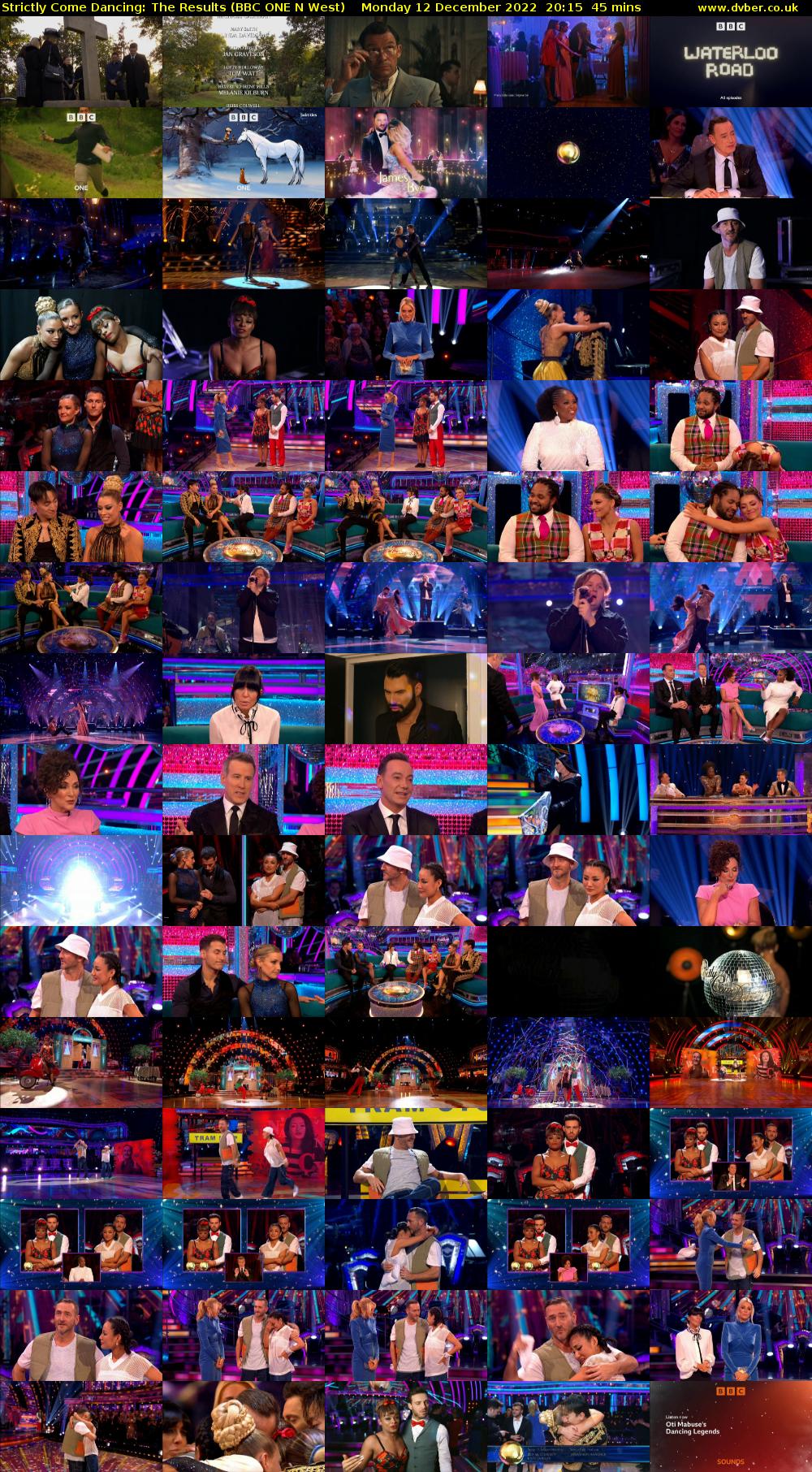 Strictly Come Dancing: The Results (BBC ONE N West) Monday 12 December 2022 20:15 - 21:00