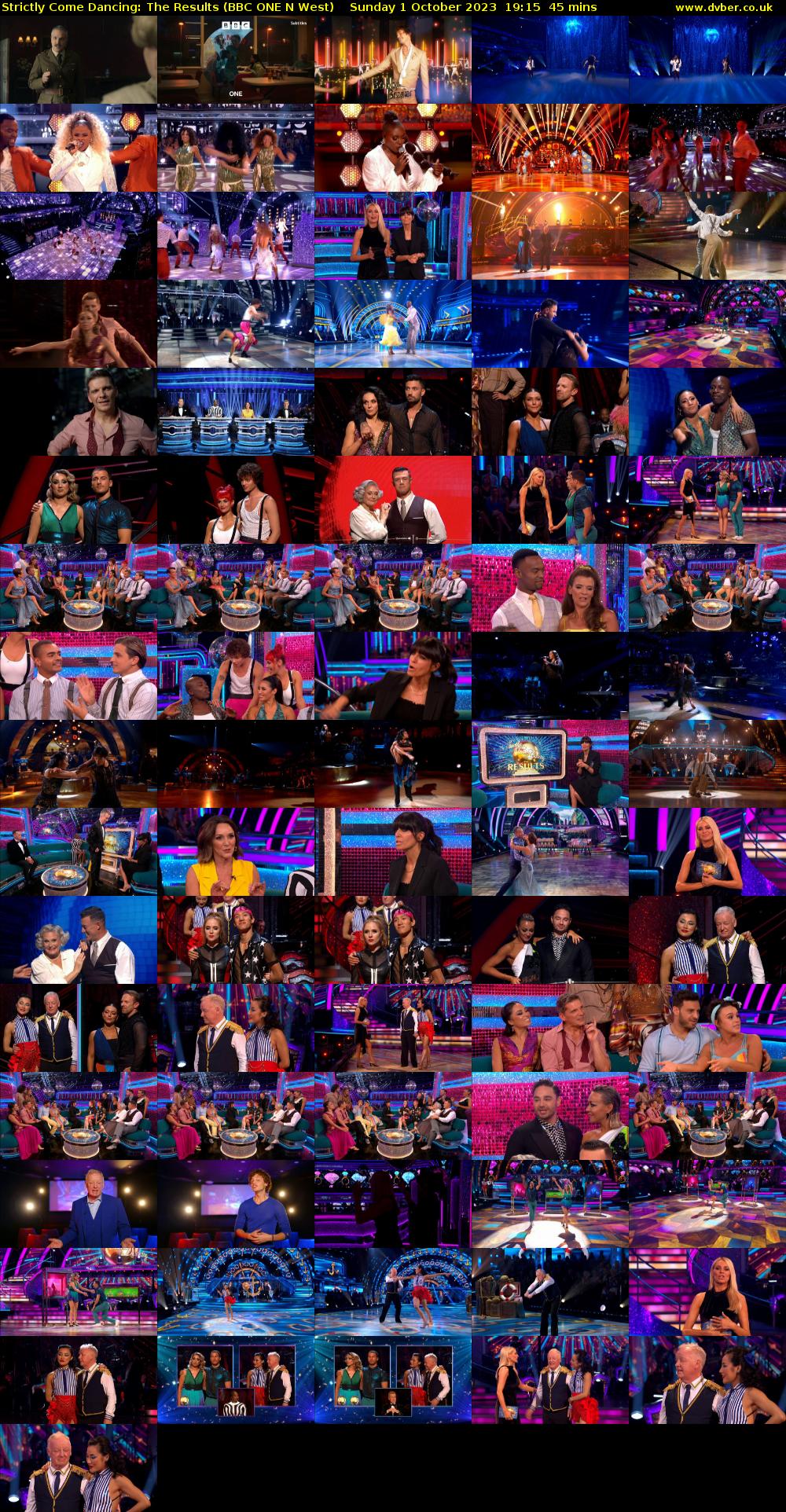 Strictly Come Dancing: The Results (BBC ONE N West) Sunday 1 October 2023 19:15 - 20:00