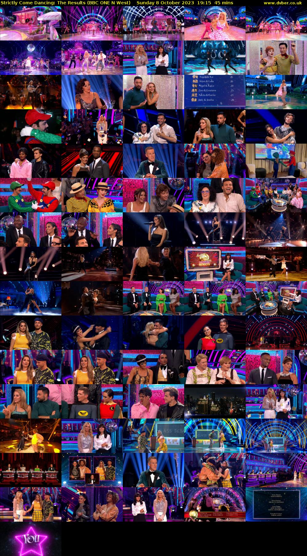 Strictly Come Dancing: The Results (BBC ONE N West) Sunday 8 October 2023 19:15 - 20:00