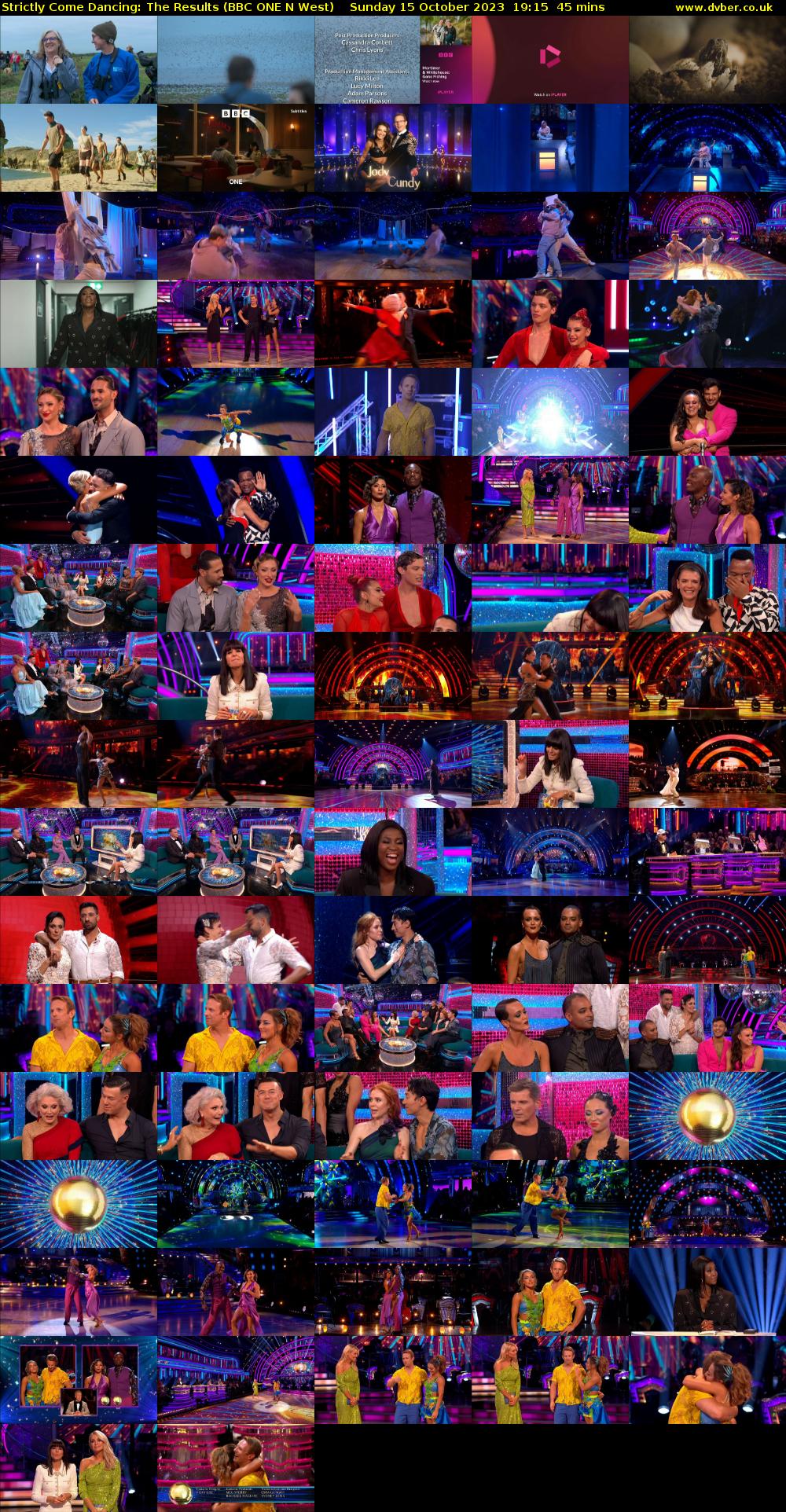 Strictly Come Dancing: The Results (BBC ONE N West) Sunday 15 October 2023 19:15 - 20:00