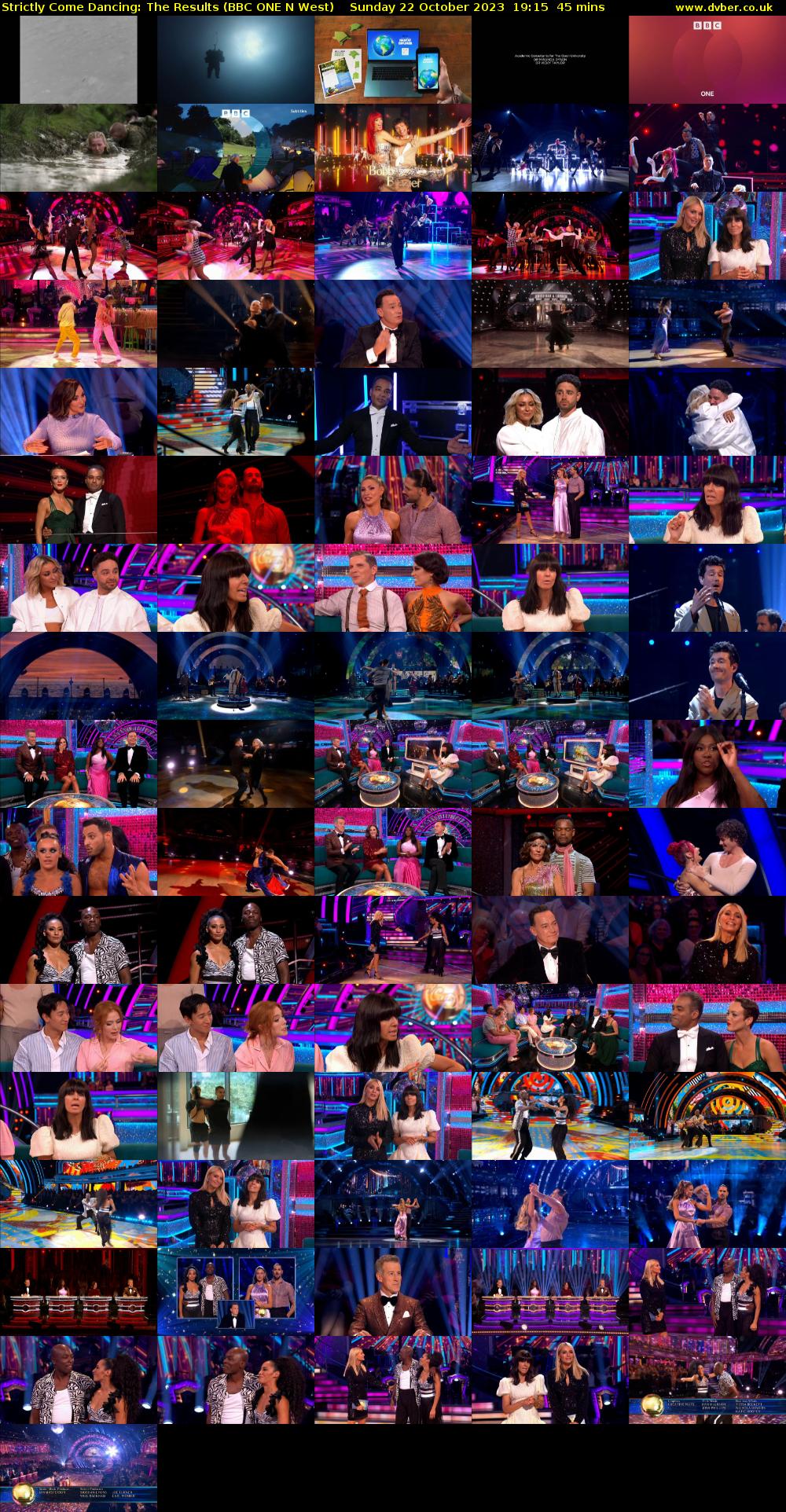 Strictly Come Dancing: The Results (BBC ONE N West) Sunday 22 October 2023 19:15 - 20:00