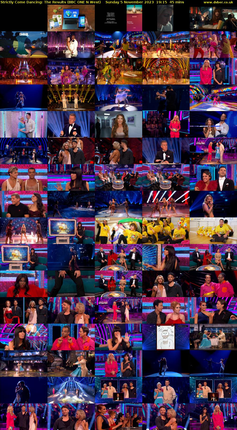 Strictly Come Dancing: The Results (BBC ONE N West) Sunday 5 November 2023 19:15 - 20:00