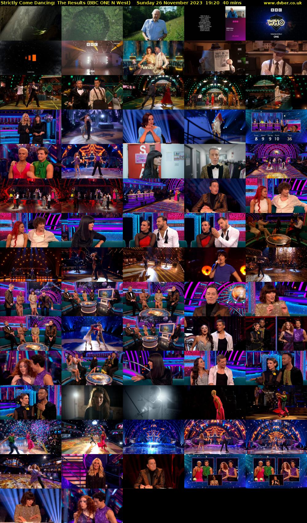 Strictly Come Dancing: The Results (BBC ONE N West) Sunday 26 November 2023 19:20 - 20:00