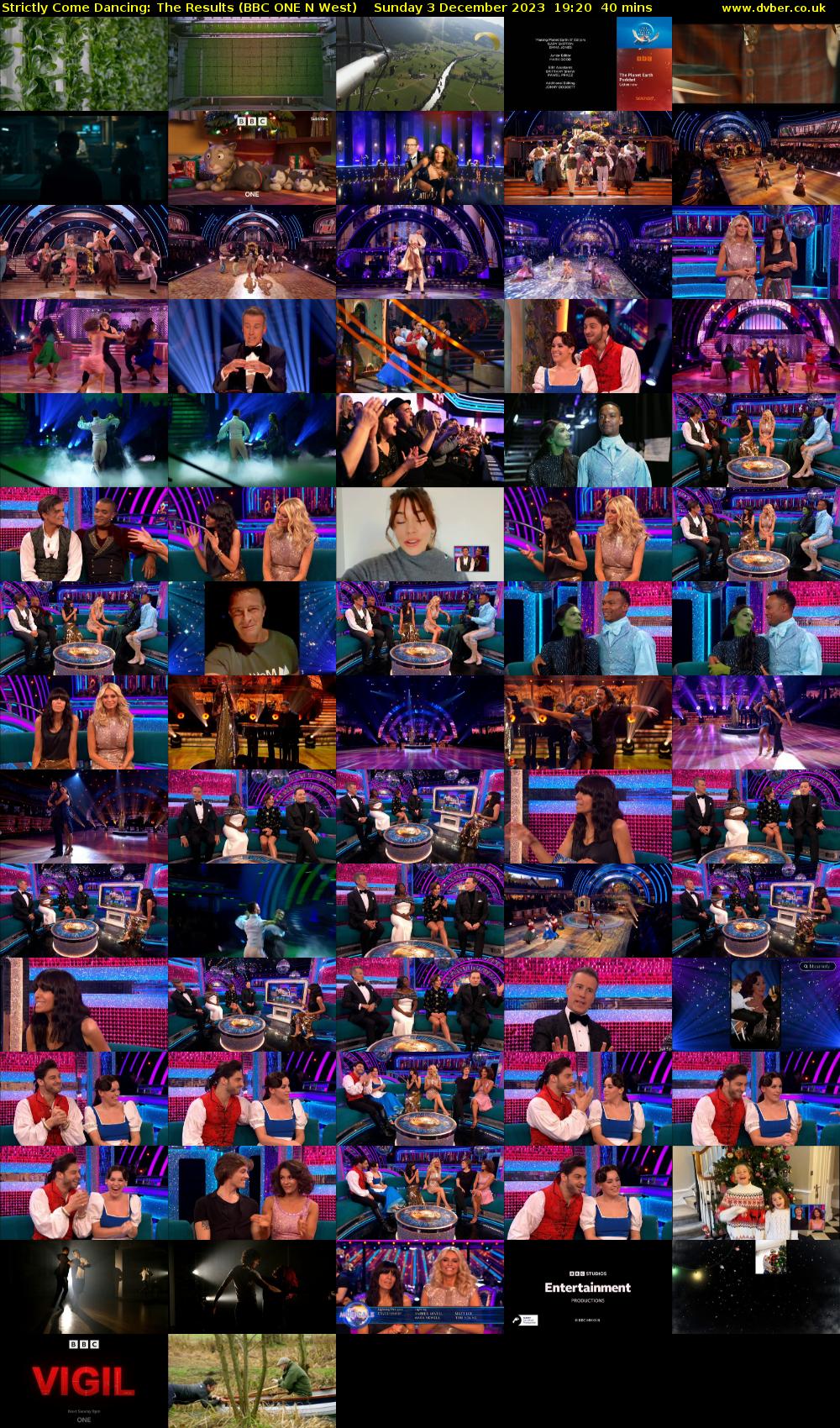 Strictly Come Dancing: The Results (BBC ONE N West) Sunday 3 December 2023 19:20 - 20:00