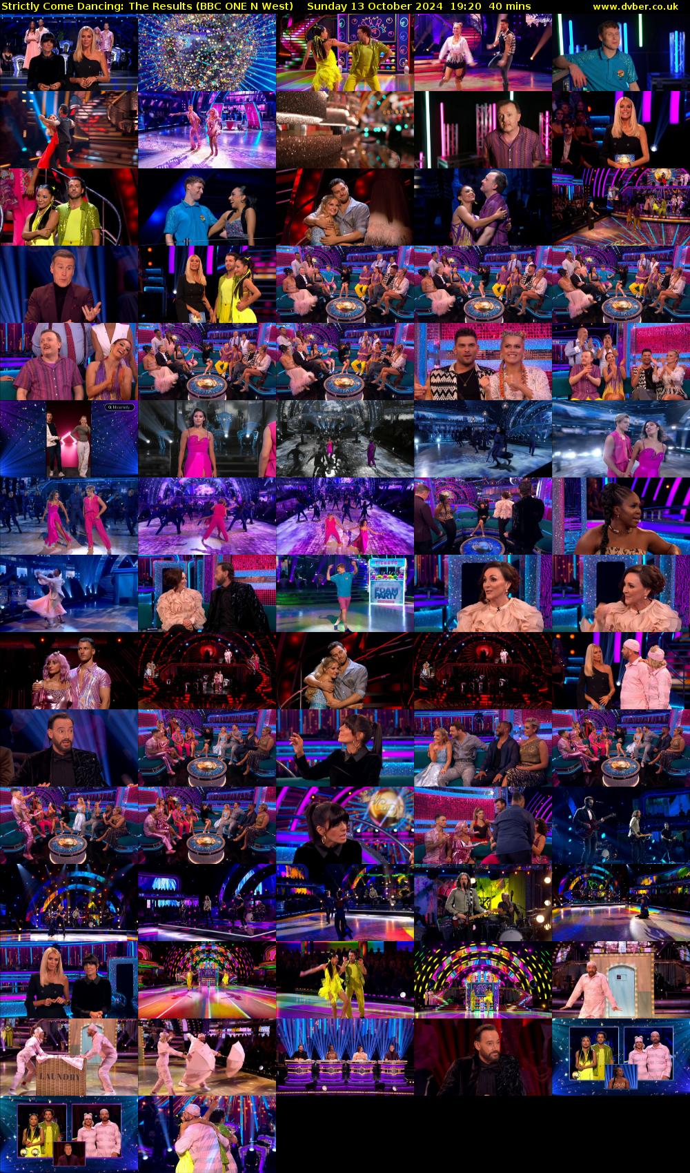 Strictly Come Dancing: The Results (BBC ONE N West) Sunday 13 October 2024 19:20 - 20:00