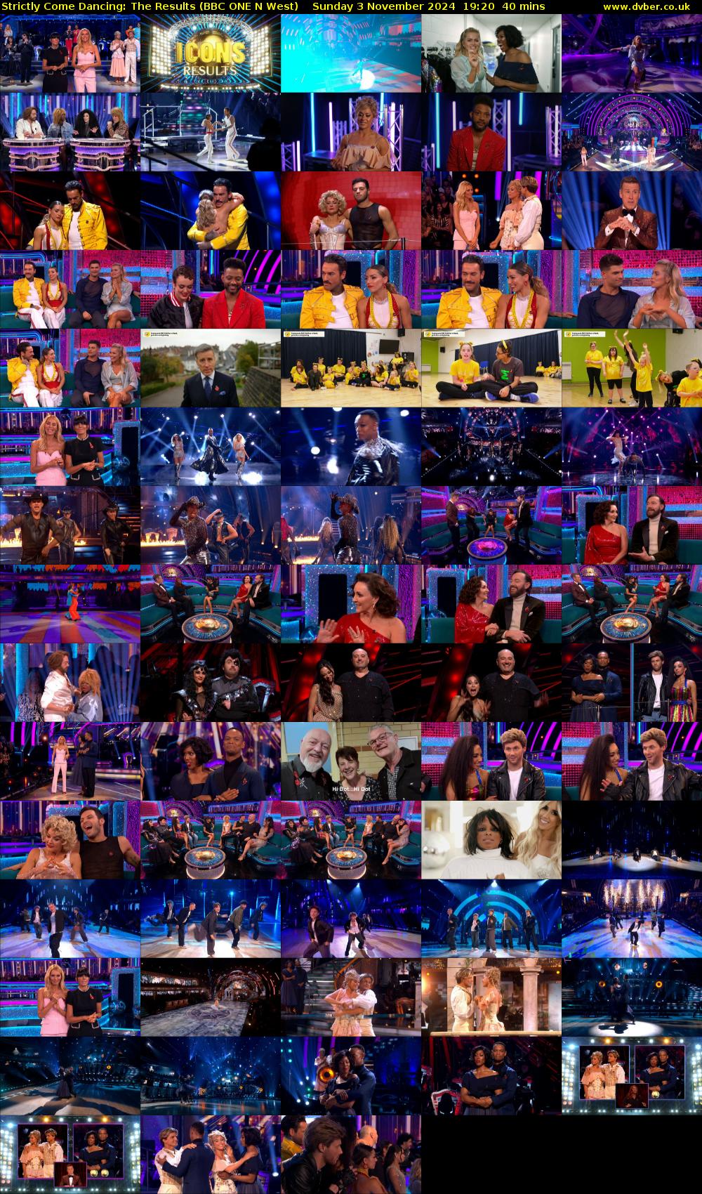 Strictly Come Dancing: The Results (BBC ONE N West) Sunday 3 November 2024 19:20 - 20:00