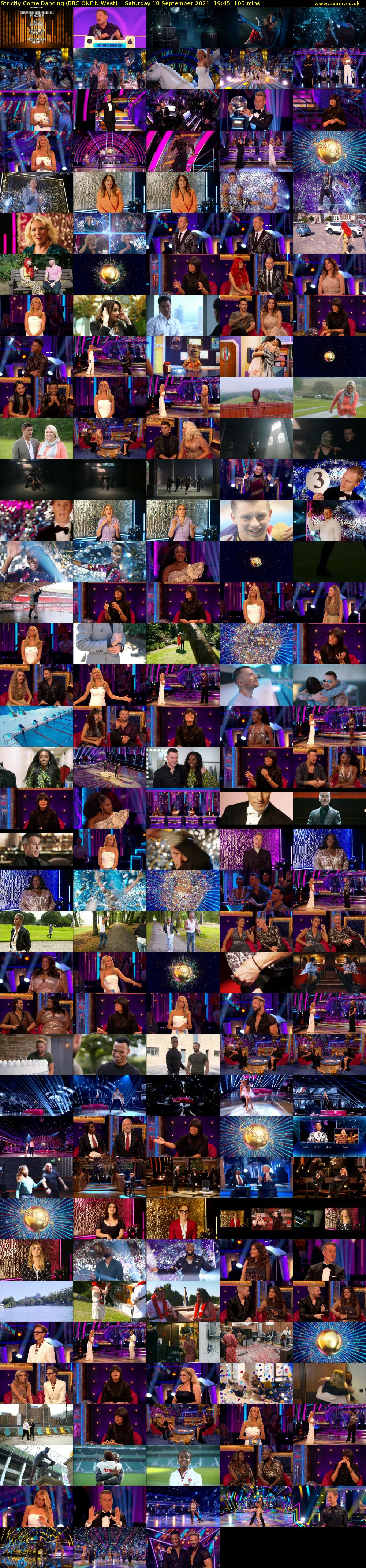 Strictly Come Dancing (BBC ONE N West) Saturday 18 September 2021 19:45 - 21:30