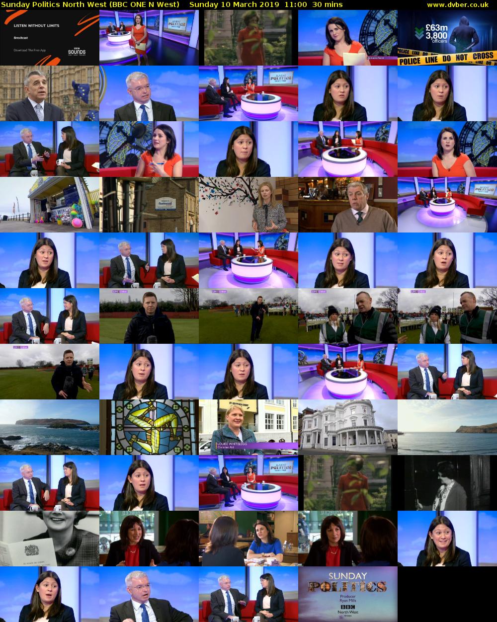 Sunday Politics North West (BBC ONE N West) Sunday 10 March 2019 11:00 - 11:30