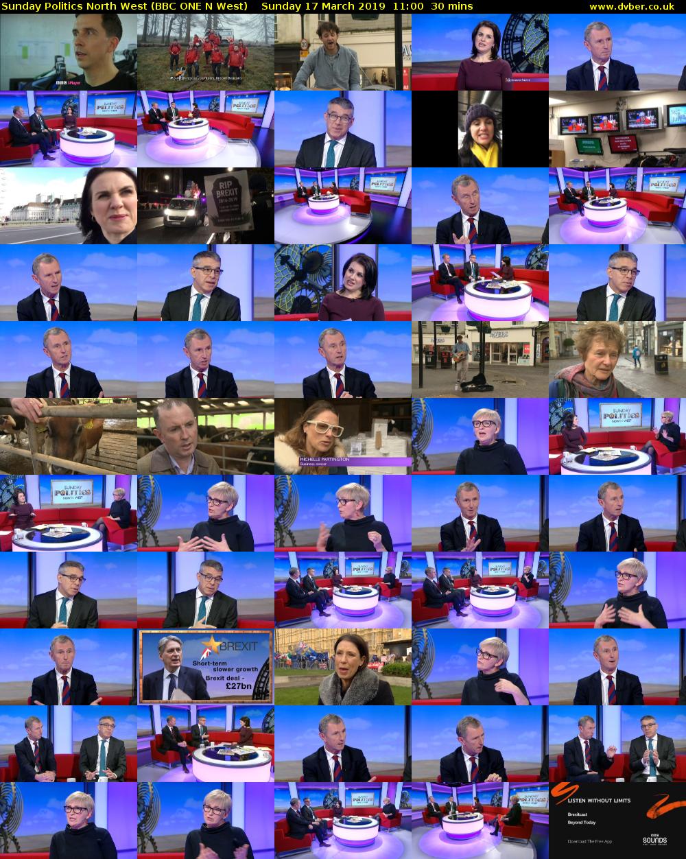 Sunday Politics North West (BBC ONE N West) Sunday 17 March 2019 11:00 - 11:30