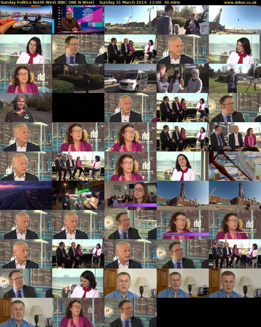 Sunday Politics North West (BBC ONE N West) Sunday 31 March 2019 11:00 - 11:30